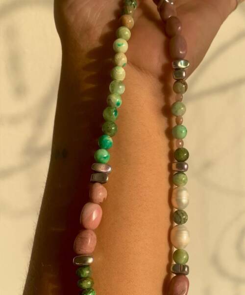 collar origenes ajustable piedras naturales